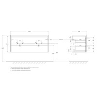 Тумба под раковину BelBagno Kraft-1200-2C-SO-2-CG, 120 см, подвесная, Cemento Grigio