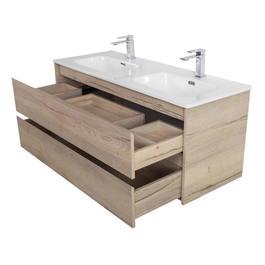 Тумба под раковину BelBagno Kraft-1200-2C-SO-2-RGB, 120 см, подвесная, Rovere Galifax Bianco