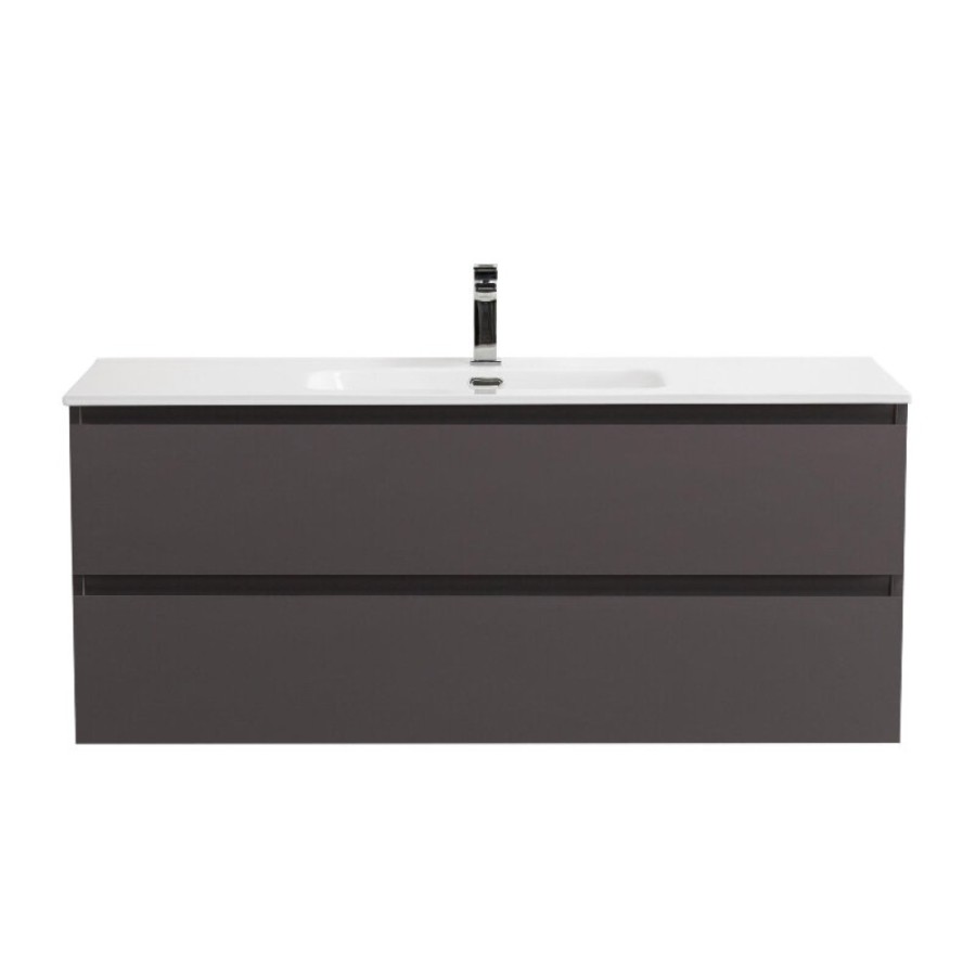 Тумба под раковину BelBagno KRAFT-1200-2C-SO-GSO, 120 см, подвесная, цвет темно-серый матовый