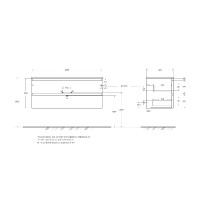 Тумба под раковину BelBagno KRAFT-1200-2C-SO-VO, 120 см, подвесная, цвет еловый матовый