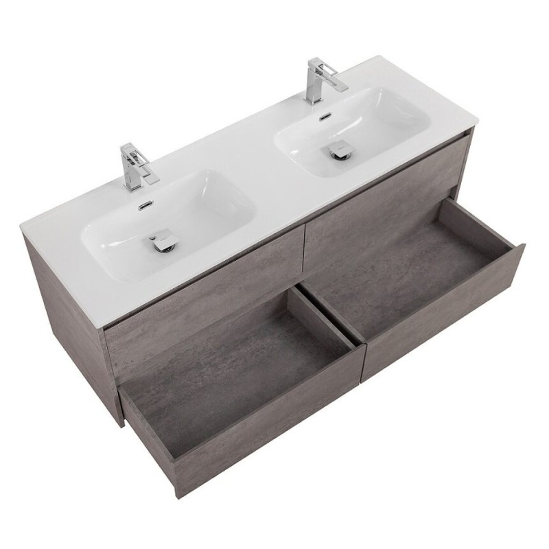 Тумба под раковину BelBagno Kraft-1200-4C-SO-2-CG, 120 см, подвесная, Cemento Grigio