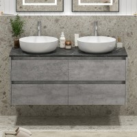 Тумба под раковину BelBagno Kraft-1200-4C-SO-2-CG, 120 см, подвесная, Cemento Grigio