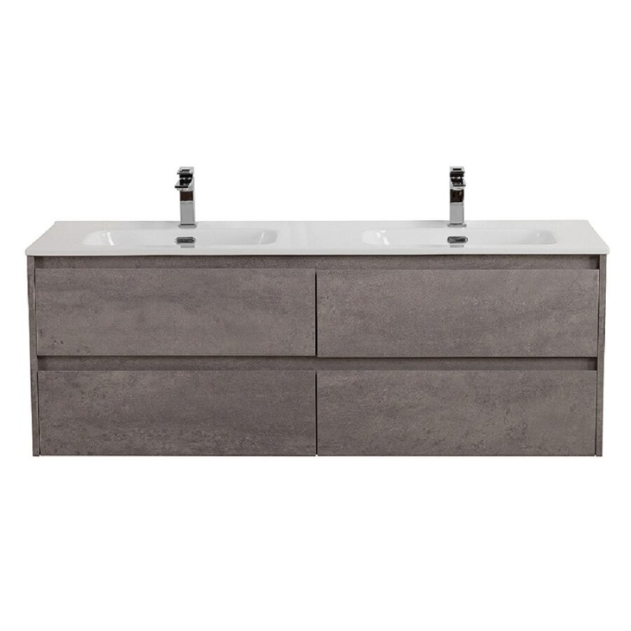 Тумба под раковину BelBagno Kraft-1200-4C-SO-2-CG, 120 см, подвесная, Cemento Grigio
