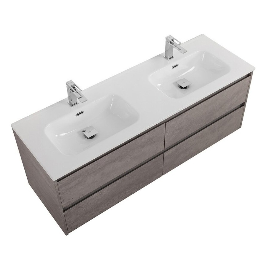 Тумба под раковину BelBagno Kraft-1200-4C-SO-2-CG, 120 см, подвесная, Cemento Grigio