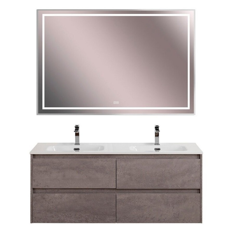 Тумба под раковину BelBagno Kraft-1200-4C-SO-2-CG, 120 см, подвесная, Cemento Grigio
