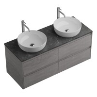 Тумба под раковину BelBagno Kraft-1200-4C-SO-2-CG, 120 см, подвесная, Cemento Grigio