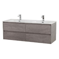 Тумба под раковину BelBagno Kraft-1200-4C-SO-2-CG, 120 см, подвесная, Cemento Grigio