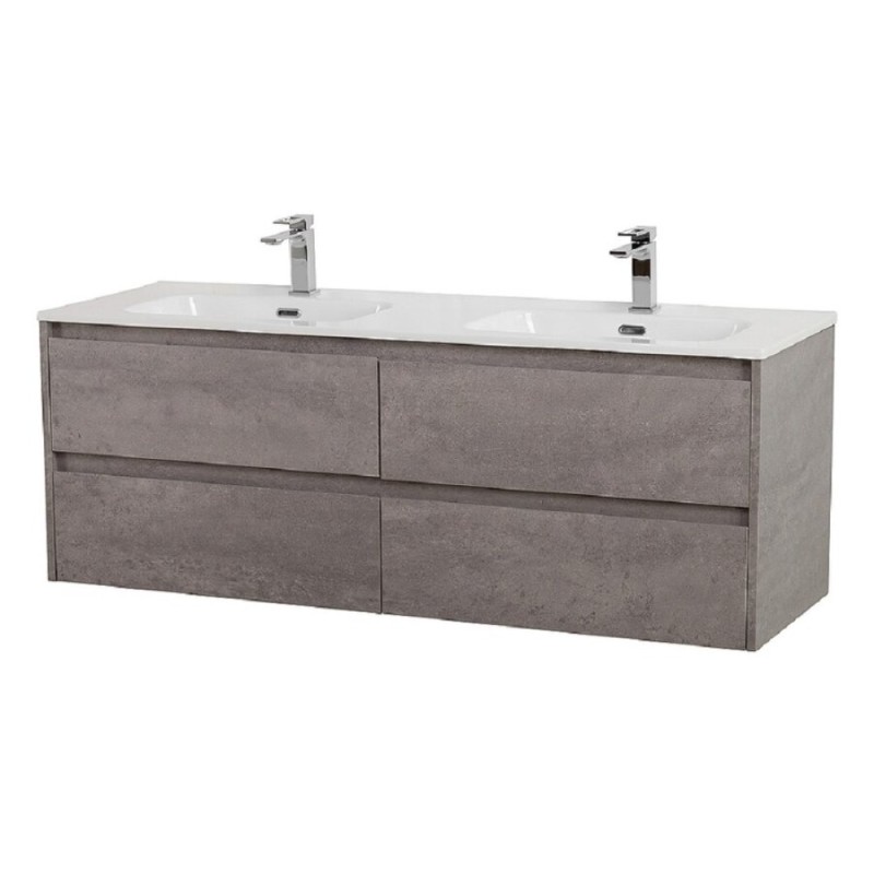 Тумба под раковину BelBagno Kraft-1200-4C-SO-2-CG, 120 см, подвесная, Cemento Grigio