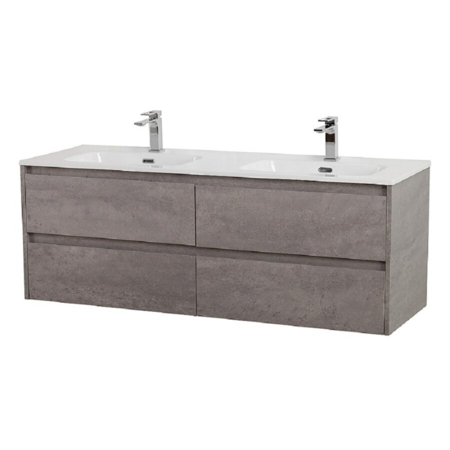 Тумба под раковину BelBagno Kraft-1200-4C-SO-2-CG, 120 см, подвесная, Cemento Grigio