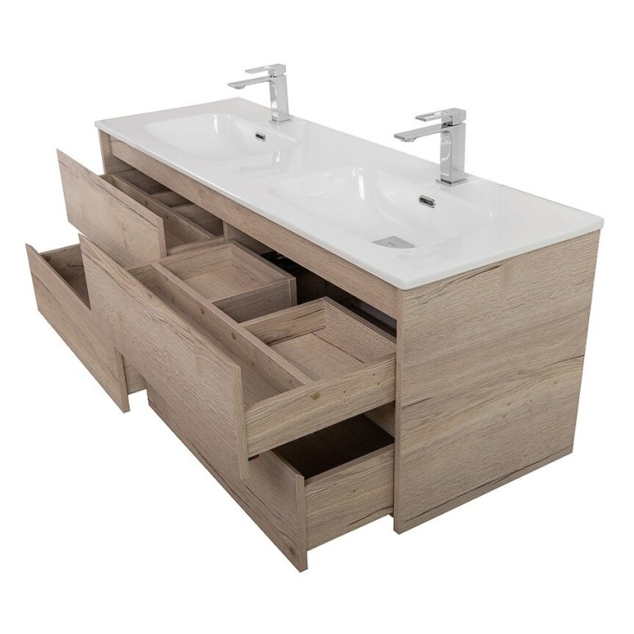 Тумба под раковину BelBagno Kraft-1200-4C-SO-2-RGB, 120 см, подвесная, Rovere Galifax Bianco
