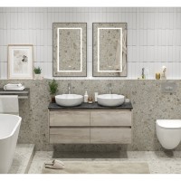 Тумба под раковину BelBagno Kraft-1200-4C-SO-2-RGB, 120 см, подвесная, Rovere Galifax Bianco
