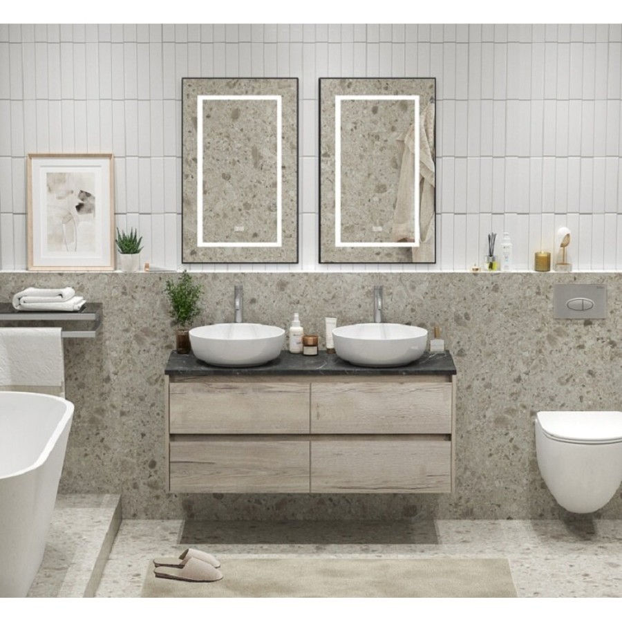 Тумба под раковину BelBagno Kraft-1200-4C-SO-2-RGB, 120 см, подвесная, Rovere Galifax Bianco