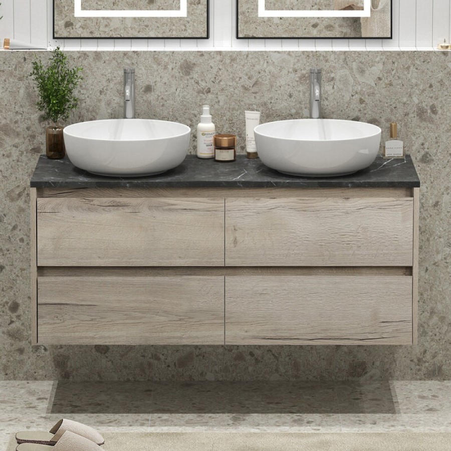 Тумба под раковину BelBagno Kraft-1200-4C-SO-2-RGB, 120 см, подвесная, Rovere Galifax Bianco