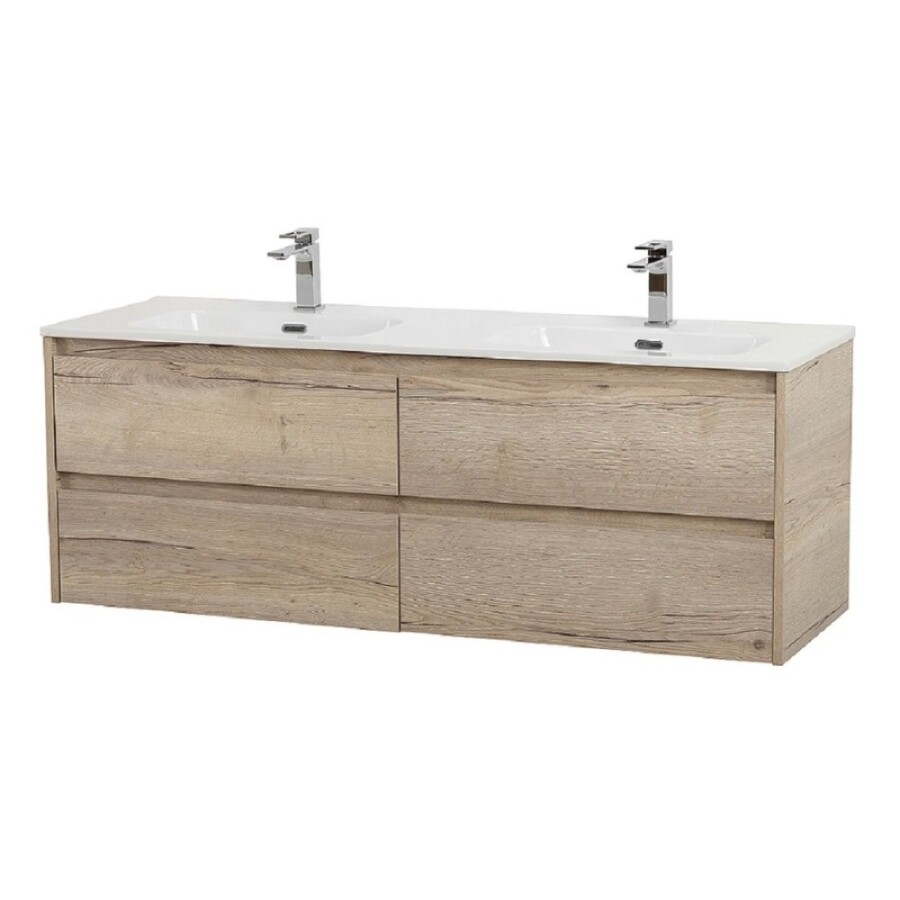 Тумба под раковину BelBagno Kraft-1200-4C-SO-2-RGB, 120 см, подвесная, Rovere Galifax Bianco