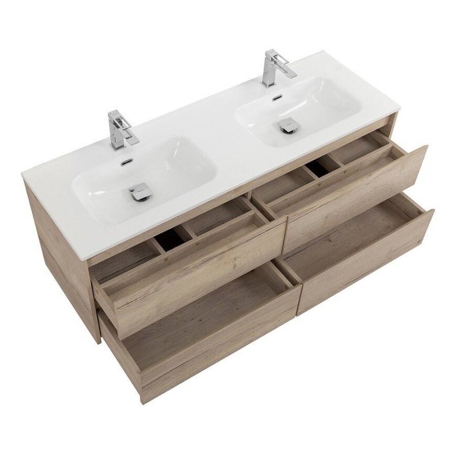 Тумба под раковину BelBagno Kraft-1200-4C-SO-2-RGB, 120 см, подвесная, Rovere Galifax Bianco