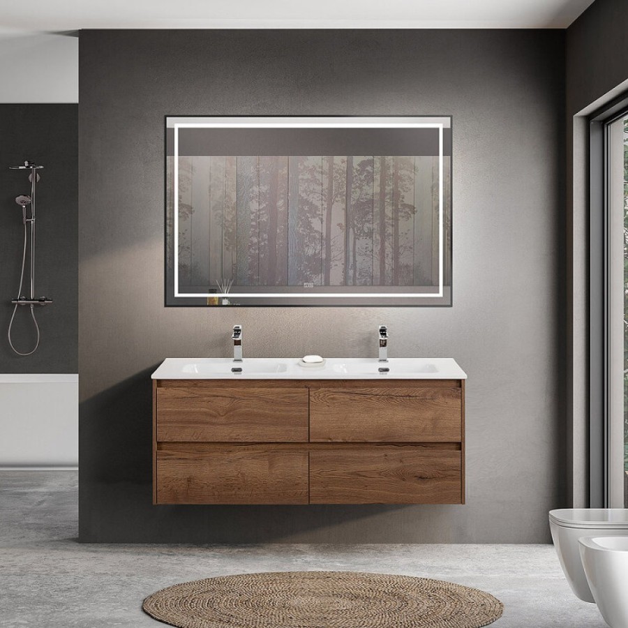 Тумба под раковину BelBagno Kraft-1200-4C-SO-2-RT, 120 см, подвесная, Rovere Tabacco