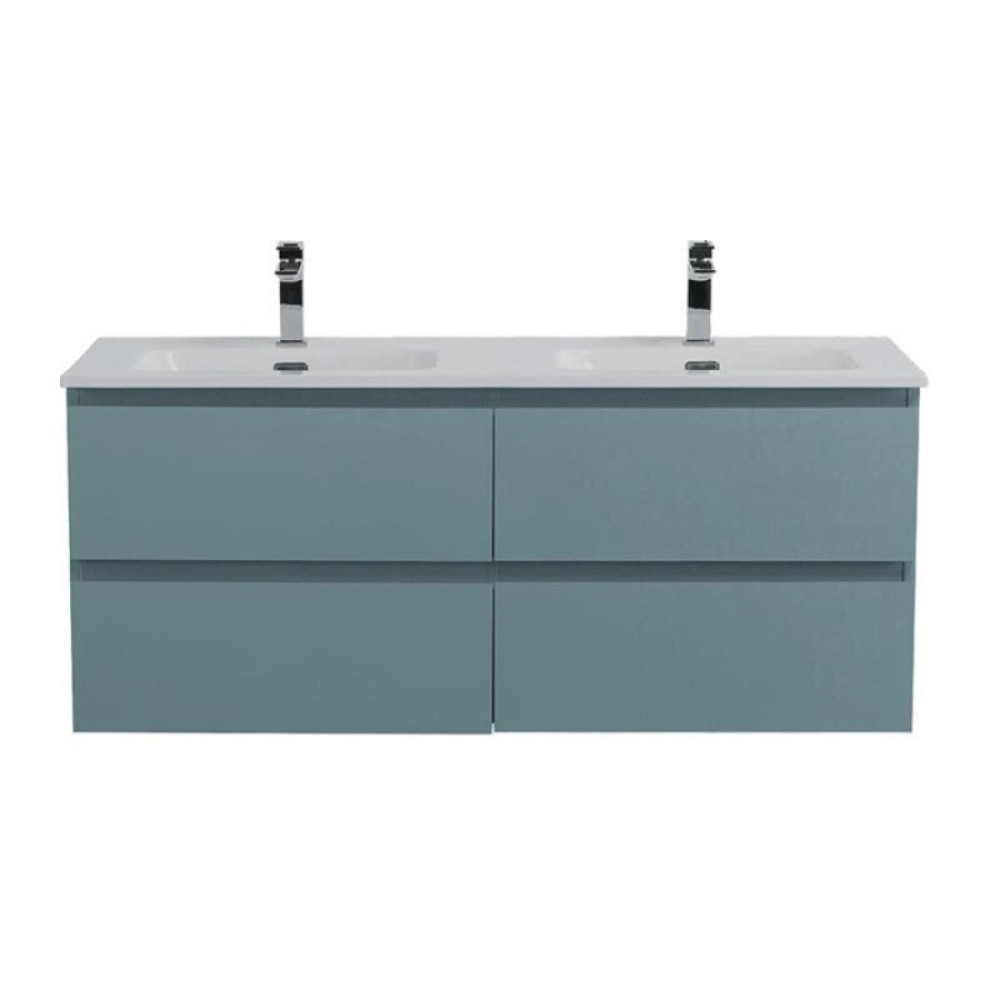 Тумба под раковину BelBagno KRAFT-1200-4C-SO-AO, 120 см, подвесная, цвет голубой матовый