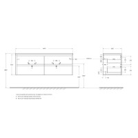 Тумба под раковину BelBagno KRAFT-1400-4C-SO-2-RGB, 140 см, подвесная, цвет Rovere Galifax Bianco