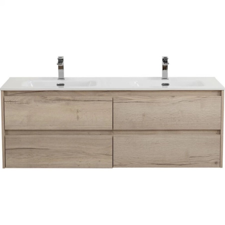 Тумба под раковину BelBagno KRAFT-1400-4C-SO-2-RGB, 140 см, подвесная, цвет Rovere Galifax Bianco