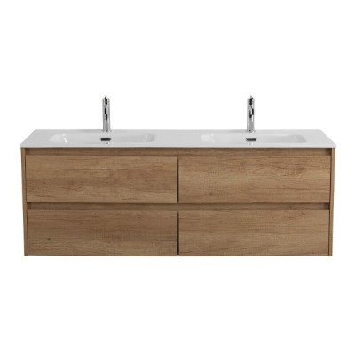 Тумба под раковину BelBagno KRAFT-1400-4C-SO-2-RNN, 140 см, подвесная, цвет Rovere Nebrasca Nature