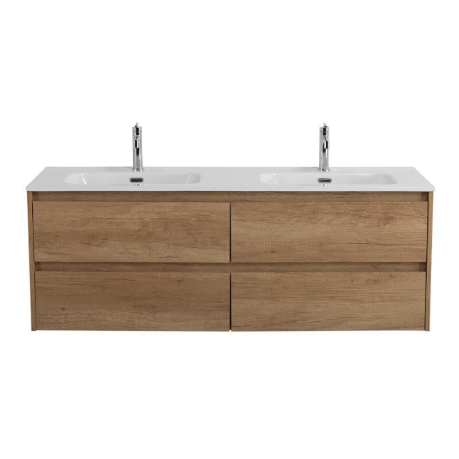 Тумба под раковину BelBagno KRAFT-1400-4C-SO-2-RNN, 140 см, подвесная, цвет Rovere Nebrasca Nature