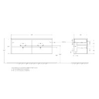 Тумба под раковину BelBagno KRAFT-1400-4C-SO-2-RNN, 140 см, подвесная, цвет Rovere Nebrasca Nature