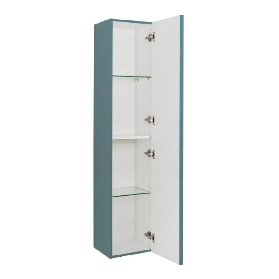 Шкаф-пенал BelBagno KRAFT-1600-1A-SC-AO, 33 см, подвесной, цвет голубой матовый