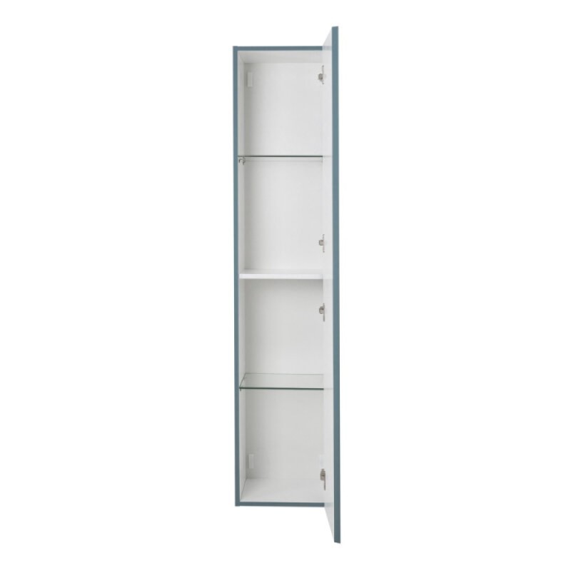 Шкаф-пенал BelBagno KRAFT-1600-1A-SC-AO, 33 см, подвесной, цвет голубой матовый