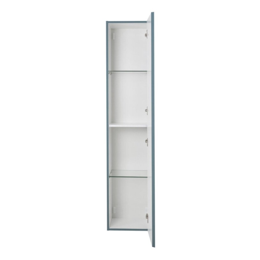 Шкаф-пенал BelBagno KRAFT-1600-1A-SC-AO, 33 см, подвесной, цвет голубой матовый