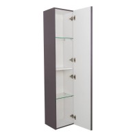 Шкаф-пенал BelBagno KRAFT-1600-1A-SC-GSO, 33 см, подвесной, цвет темно-серый матовый