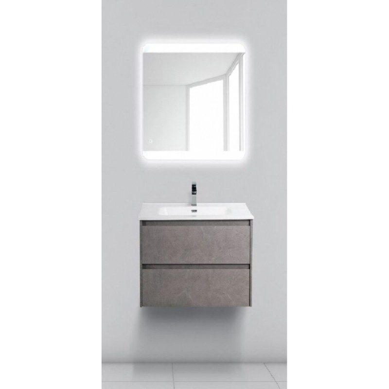 Тумба под раковину BelBagno KRAFT 39-500/390-2C-SO-PG 50 cм подвесная с 2 ящиками, Pietra Grigio