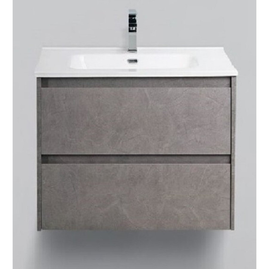 Тумба под раковину BelBagno KRAFT 39-600/390-2C-SO-PG 60 cм подвесная с 2 ящиками, Pietra Grigio