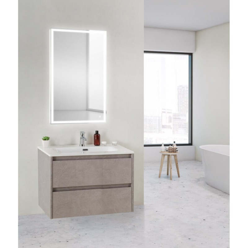 Тумба под раковину BelBagno KRAFT 39-700/390-2C-SO-PG 70 cм подвесная с 2 ящиками, Pietra Grigio