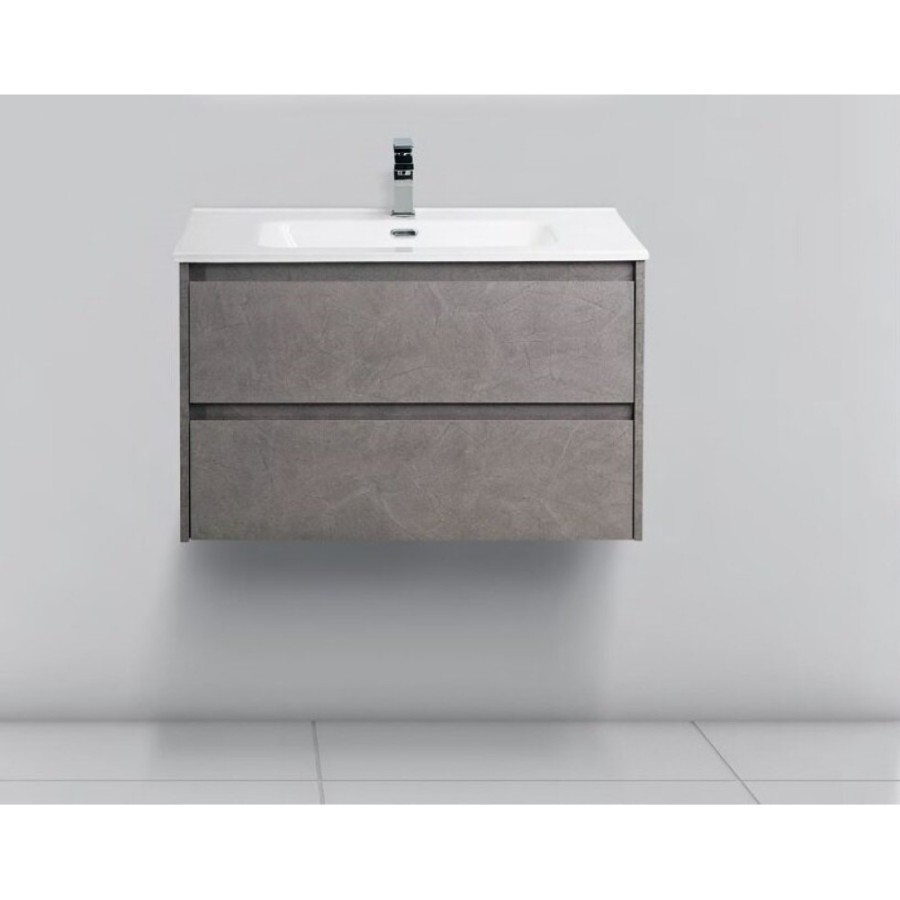 Тумба под раковину BelBagno KRAFT 39-800/390-2C-SO-PG 80 cм подвесная с 2 ящиками, Pietra Grigio