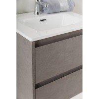 Тумба под раковину BelBagno KRAFT 39-800/390-2C-SO-PG 80 cм подвесная с 2 ящиками, Pietra Grigio