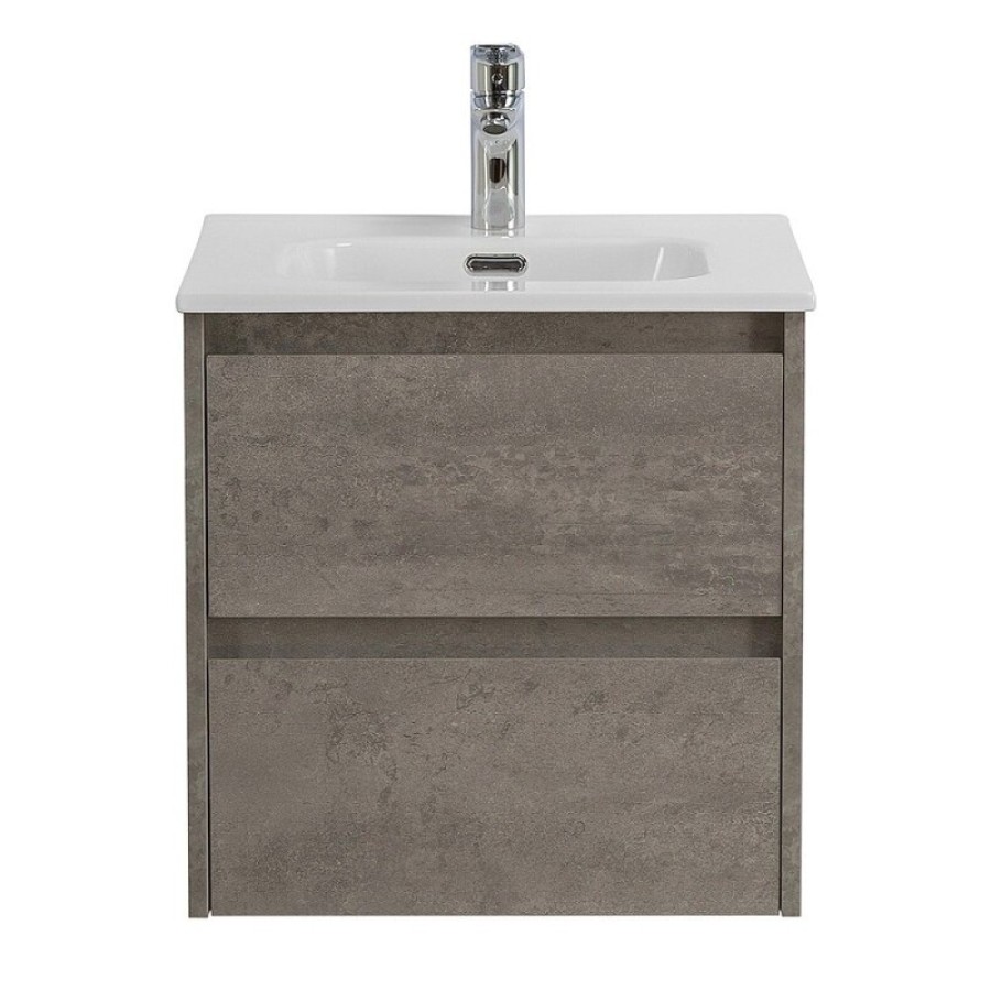 Тумба под раковину BelBagno Kraft-500-2C-SO-CG, 50 см, подвесная, Cemento Grigio