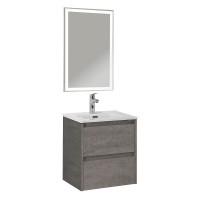 Тумба под раковину BelBagno Kraft-500-2C-SO-CG, 50 см, подвесная, Cemento Grigio