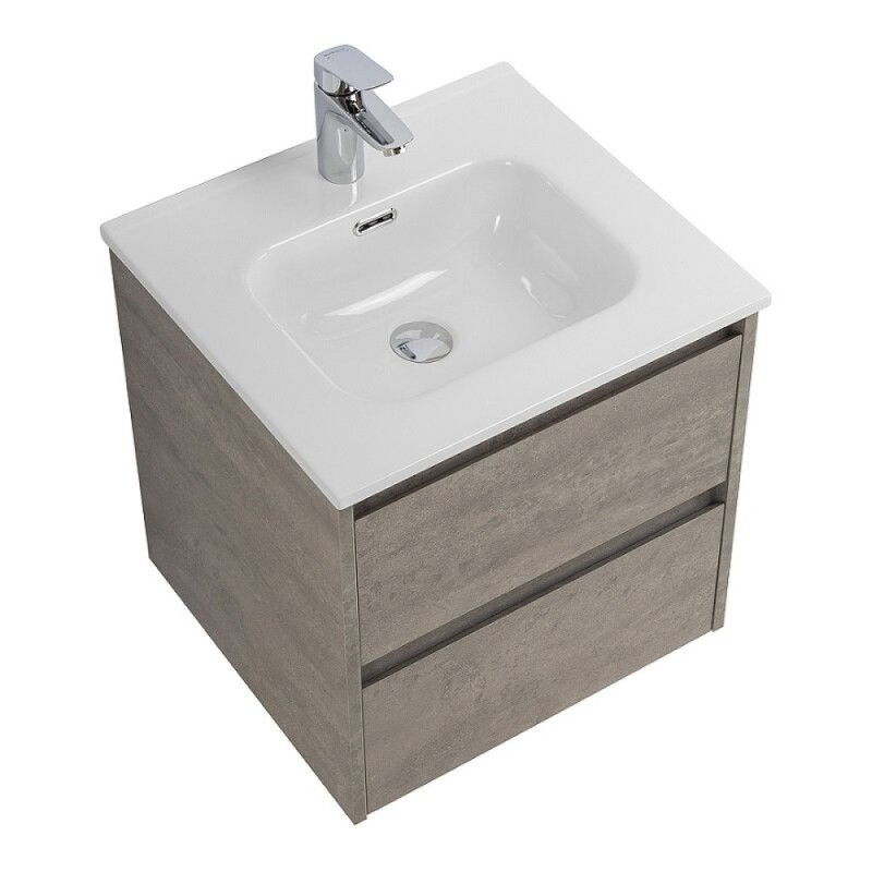 Тумба под раковину BelBagno Kraft-500-2C-SO-CG, 50 см, подвесная, Cemento Grigio