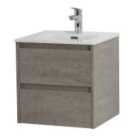 Тумба под раковину BelBagno Kraft-500-2C-SO-CG, 50 см, подвесная, Cemento Grigio