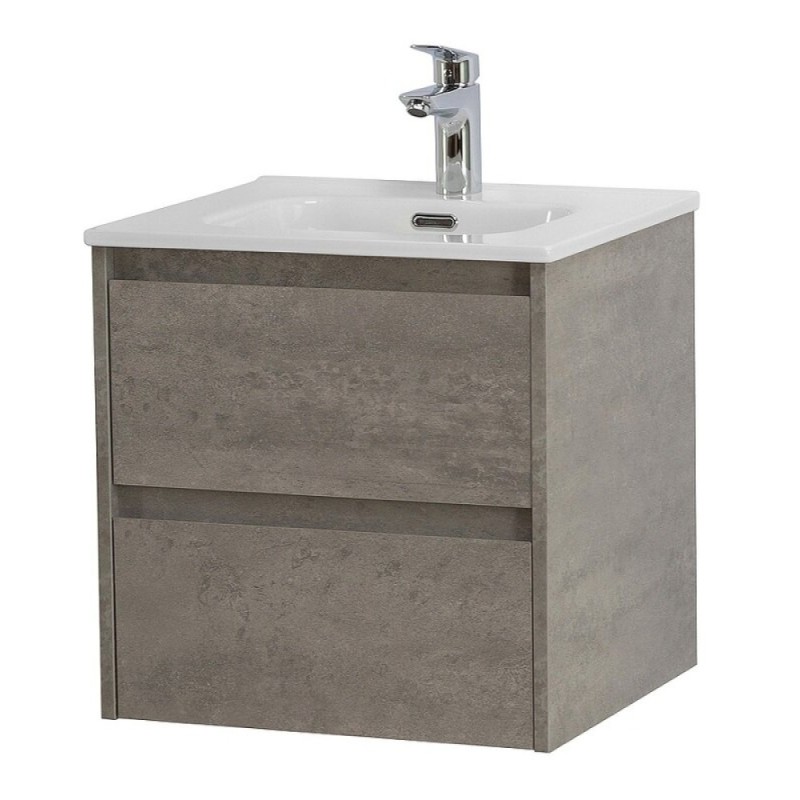 Тумба под раковину BelBagno Kraft-500-2C-SO-CG, 50 см, подвесная, Cemento Grigio