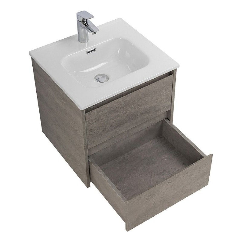 Тумба под раковину BelBagno Kraft-500-2C-SO-CG, 50 см, подвесная, Cemento Grigio