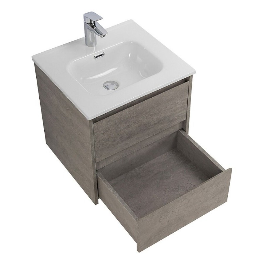 Тумба под раковину BelBagno Kraft-500-2C-SO-CG, 50 см, подвесная, Cemento Grigio
