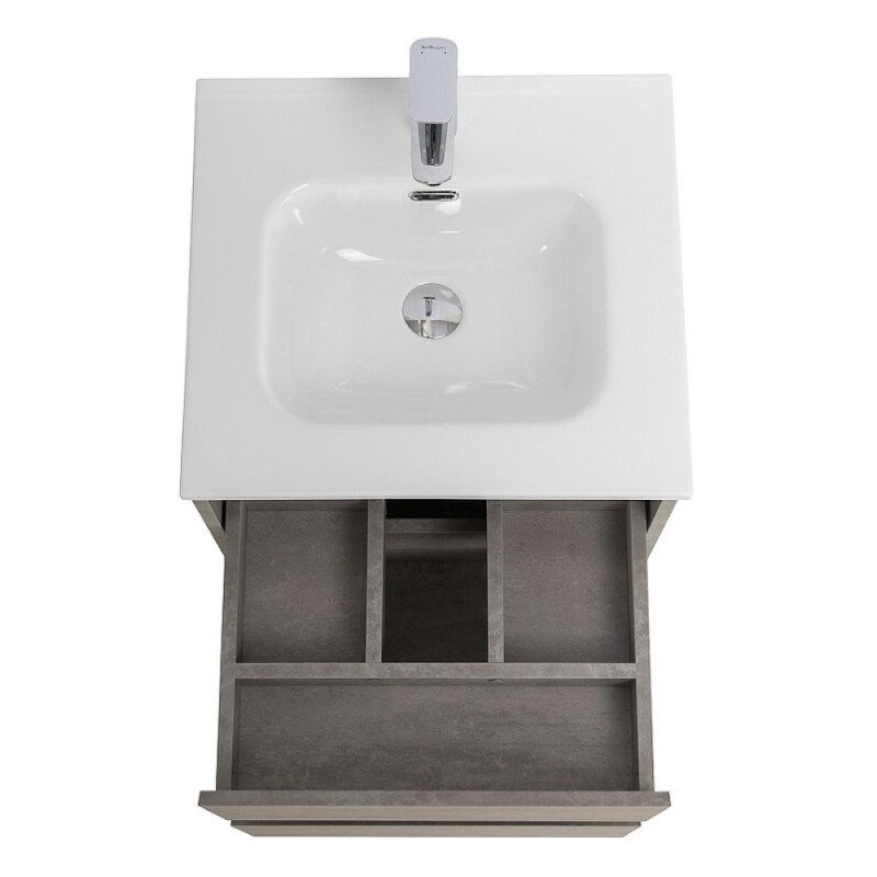 Тумба под раковину BelBagno Kraft-500-2C-SO-CG, 50 см, подвесная, Cemento Grigio