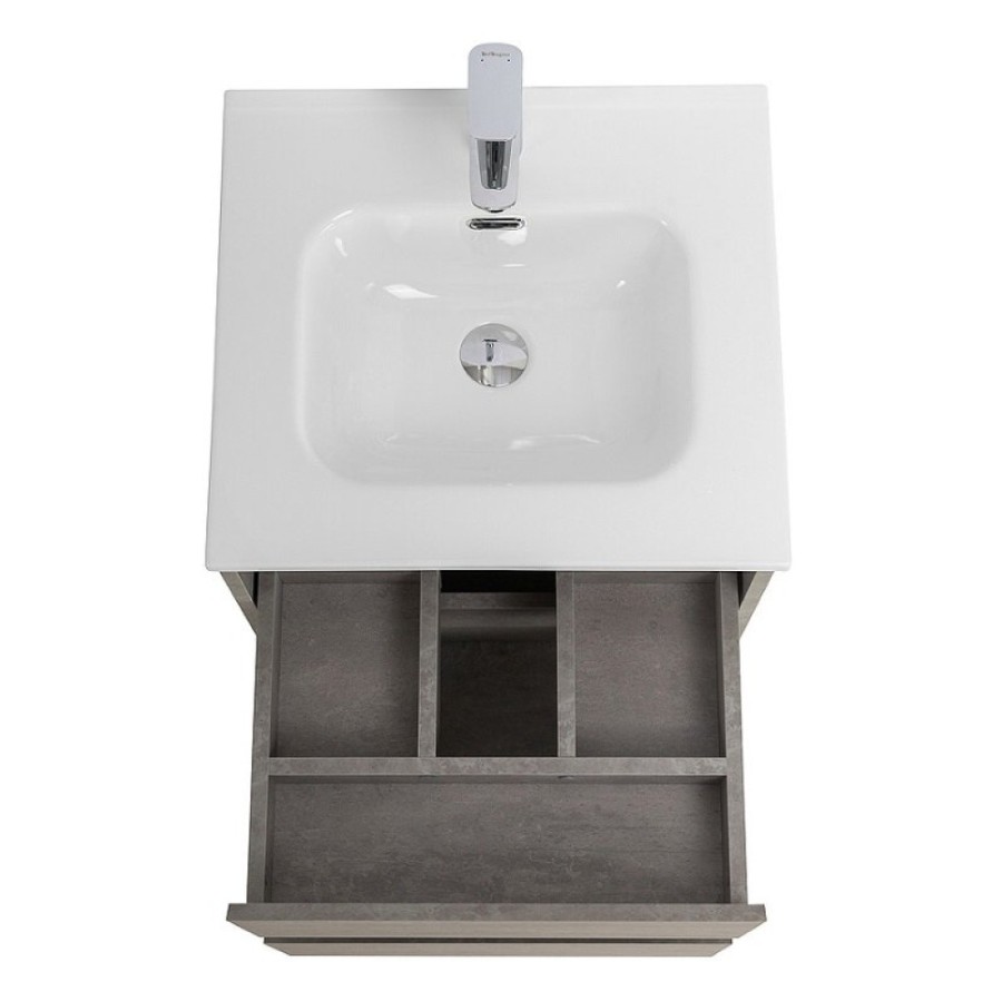 Тумба под раковину BelBagno Kraft-500-2C-SO-CG, 50 см, подвесная, Cemento Grigio
