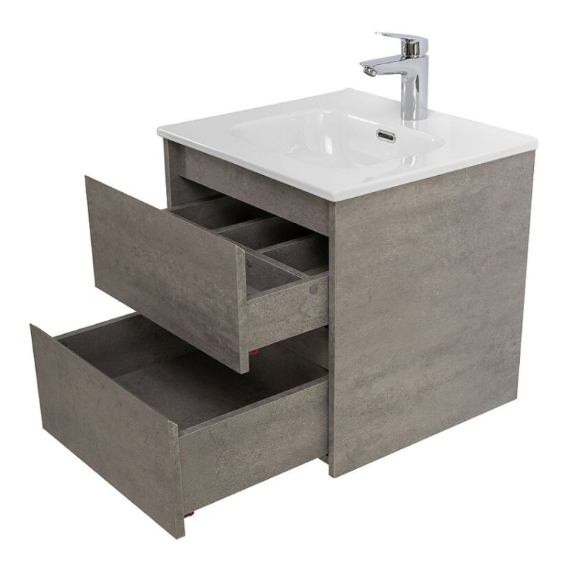 Тумба под раковину BelBagno Kraft-500-2C-SO-CG, 50 см, подвесная, Cemento Grigio