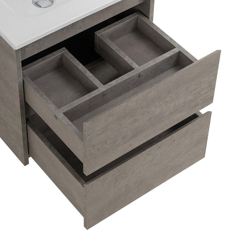 Тумба под раковину BelBagno Kraft-500-2C-SO-CG, 50 см, подвесная, Cemento Grigio