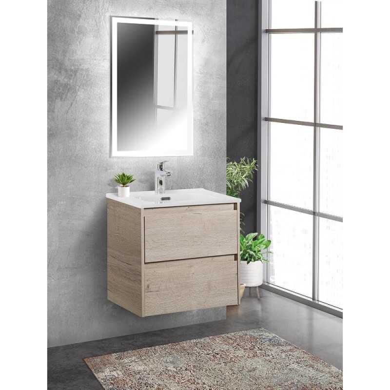 Тумба под раковину BelBagno Kraft-500-2C-SO-RGB, 50 см, подвесная, Rovere Galifax Bianco