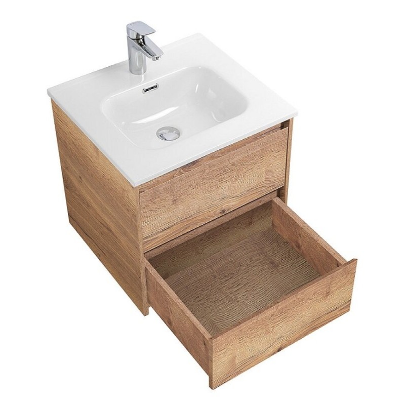 Тумба под раковину BelBagno Kraft-500-2C-SO-RT, 50 см, подвесная, Rovere Tabacco