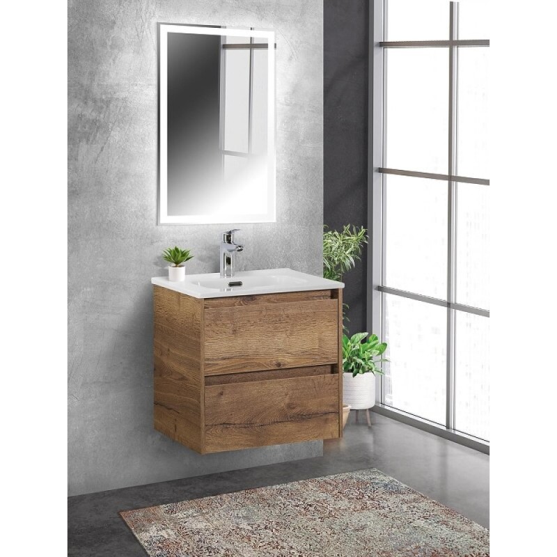 Тумба под раковину BelBagno Kraft-500-2C-SO-RT, 50 см, подвесная, Rovere Tabacco