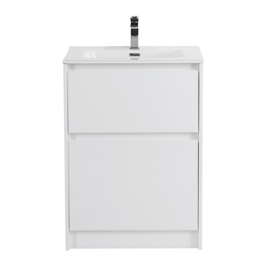 Тумба под раковину BelBagno Kraft KRAFT-600-2C-PIA-BO, напольная, цвет Bianco Opaco